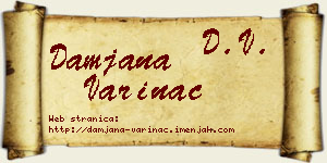 Damjana Varinac vizit kartica